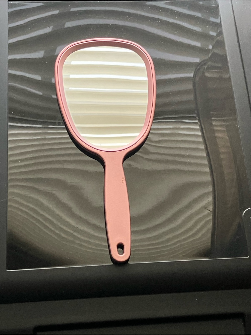 Pink Metallic Handheld Mirror
